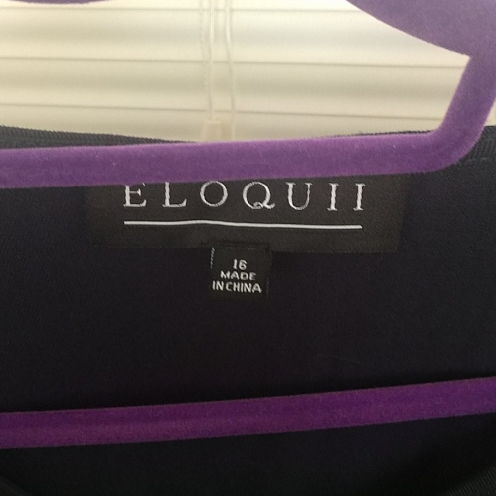 Eloquii Navy Cold Shoulder Dress - Picture 5 of 9
